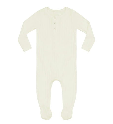 Rhinestone Footie-Ivory