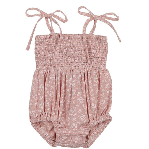 Textured Floral Baby Romper