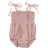 Textured Floral Baby Romper