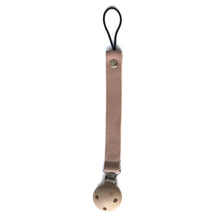 Load image into Gallery viewer, Vegan Leather Misty Rose Pacifier Clip