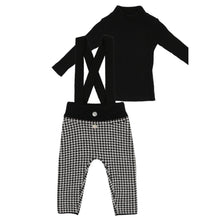 Load image into Gallery viewer, Houndstooth Knit Overall Set
