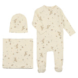 Mema Knits Cream Floral 3 PC Set