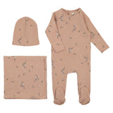 Mema Knits Pink Floral 3 PC Set