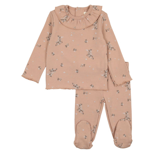 Mema Knits Pink Floral 2 PC Set