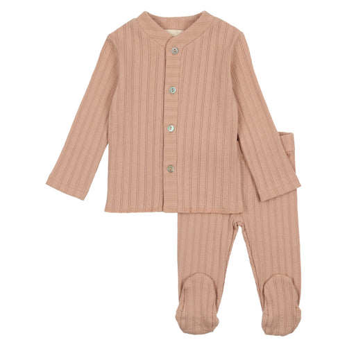 Mema Knits Pink Cardigan Set