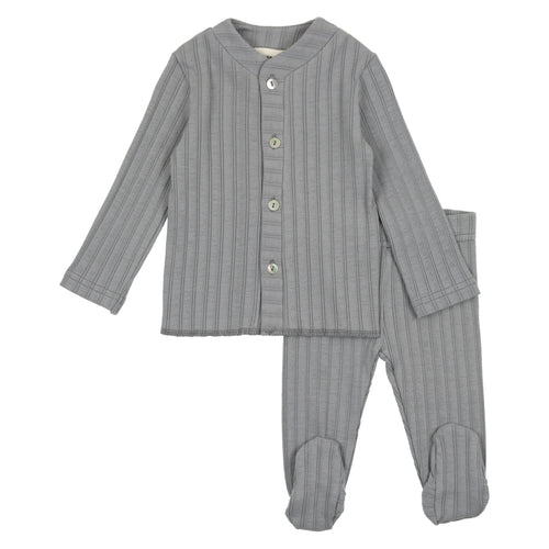 Mema Knits Sea Blue Cardigan Set