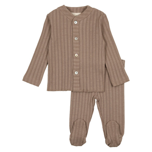 Mema Knits Mink Cardigan Set