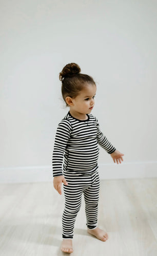 Black/Stone Stripe Rib Set