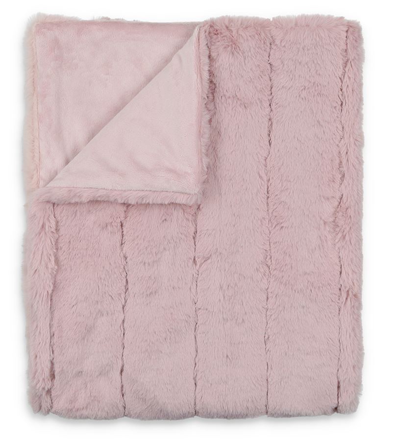 Peluche Pink Panel Blanket