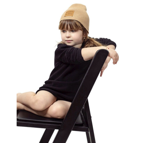 Blk & White Classic Beanie - Beige