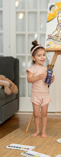 Blush Frilled Sleeve Short Set