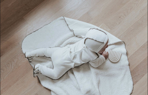 Sherpa/Velour Stitch Collection- Brown/Ivory