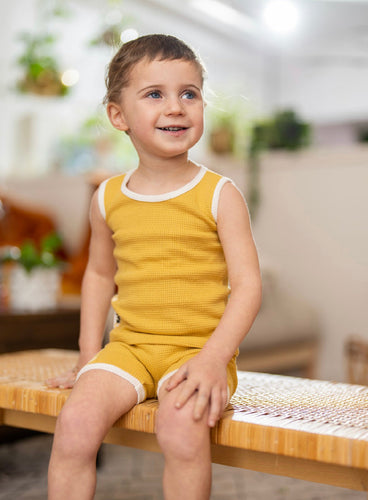 Honey Waffle Knit Short Set