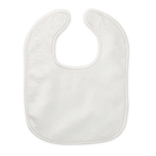 Velour Stitching Ivory/Pink Bib