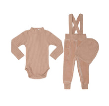 Load image into Gallery viewer, Pink Velour Overall Set