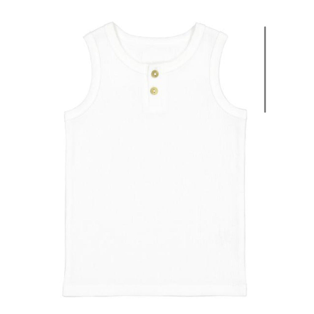Pure White Ribbed Tank