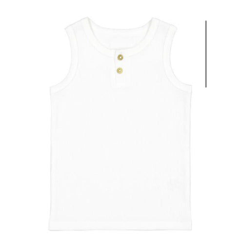 Pure White Ribbed Tank