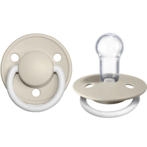 Bibs Pacifier De Lux Silicone 2 Pk Vanilla Glow One Size