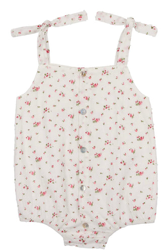 Clipdot Floral Baby Romper
