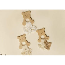 Load image into Gallery viewer, Macrame Teddy Bear Teether-Ivory