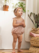 Load image into Gallery viewer, Textured Floral Baby Romper