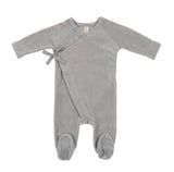 Velour Wrap Footie-Cloud Blue