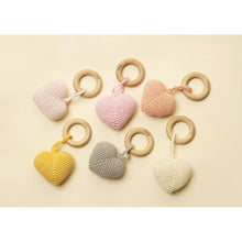 Load image into Gallery viewer, Heart Rattle Teether- Pink