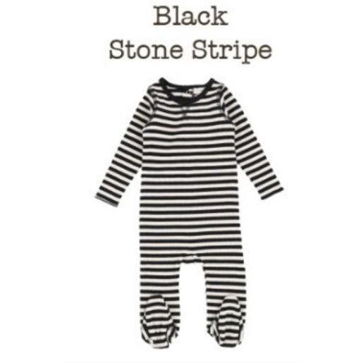 Black/Stone Stripe Ribbed Collection