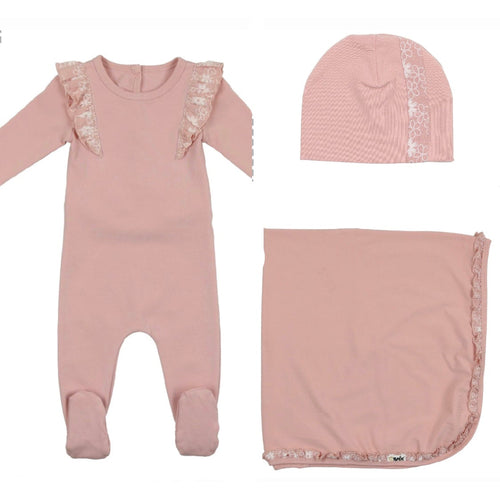 Mauve Shoulder Ruffle Set