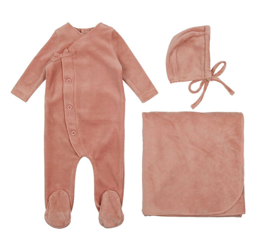 Velour Kimono Set-Pink