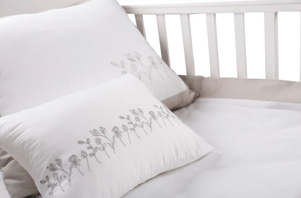 Hotel Style Linen - White & Baby Grey