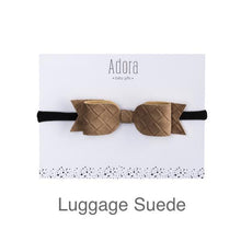 Load image into Gallery viewer, Luggage Suede Bow Headband
