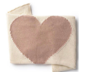 Domani Home Blush Heart Baby Blanket