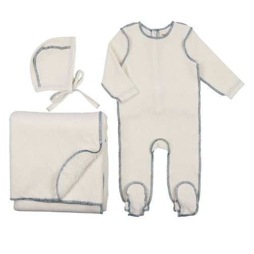 Sherpa Velour Stitch Set-Slate