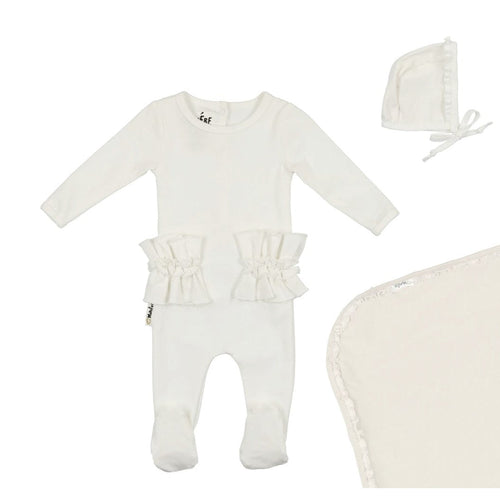 White Frilled Waist Set