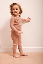 Load image into Gallery viewer, Little Parni Pink Ribbed 3PC Baby Set