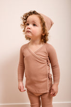 Load image into Gallery viewer, Little Parni Pink Ribbed Baby Stretchy +Beanie