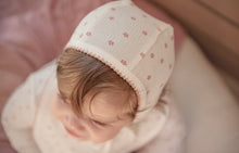 Load image into Gallery viewer, Ribbed Cotton Floral Footie &amp; Bonnet