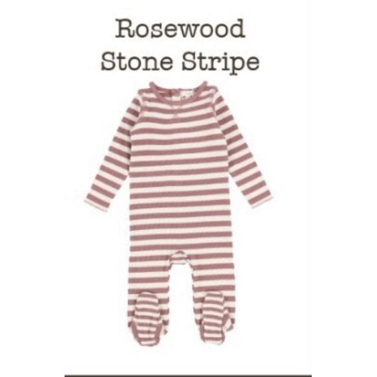 Rosewood/Stone Stripe Ribbed Collection