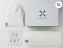 Load image into Gallery viewer, Jacqueline &amp; Jac Beanie &amp; Blanket Set Natural White