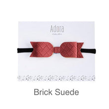 Load image into Gallery viewer, Red Suede Bow Headband