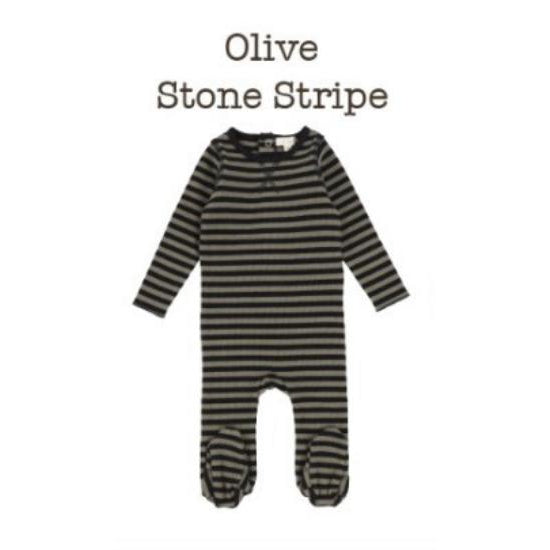 Olive/Black Stripe Classic Ribbed Collection