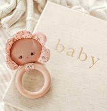 Load image into Gallery viewer, Alimrose Flower Baby Teether Rattle Posy Heart