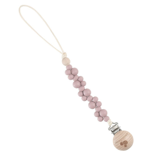 Mauve Bubble Pacifier Clip