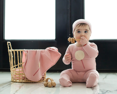 Cuddle & Coo Pink Lollipop Stretchie 3PC Set