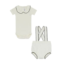Load image into Gallery viewer, Little Parni Milano Baby Set- Ivory Bloomers With Suspenders