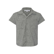 Load image into Gallery viewer, Little Parni Gray Ribbed Boy&#39;s Button Down Shirt