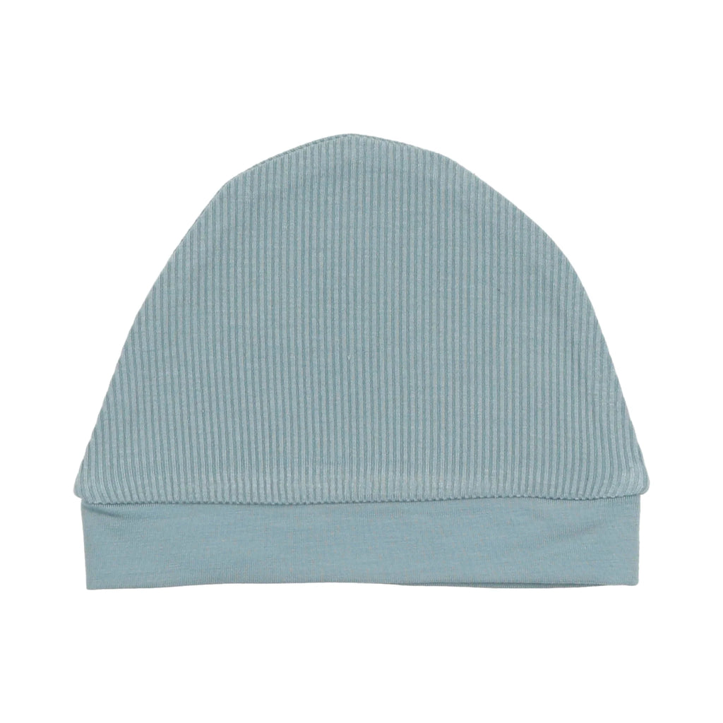 Cuddle & Coo Blue Ribbed Pocket Stretchie + Beanie