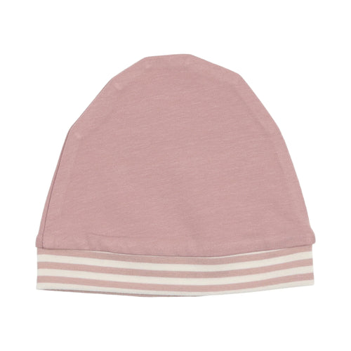 Cuddle & Coo Pink Striped Back Stretchie + Beanie