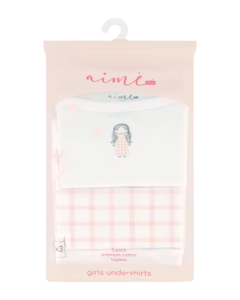 Aime Child Girls Printed Undershirts